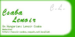 csaba lenoir business card